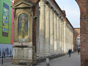 Roman columns, San Lorenzo, Milan, December 2013
